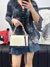 GUSKI包包女包品牌链条包撞色单肩手提丝巾斜挎包生日纪念日礼物女 米白色【限定礼盒-现货速发】次日达 送女友送老婆送妈妈 实拍图