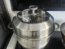 京东京造 蒸锅 大容量304不锈钢汤锅加厚炖蒸煮燃气灶家用 双层30cm 实拍图