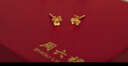 周六福小金花足金999黄金耳钉女积存金黄金计价AC090379 一对 约0.67g 实拍图
