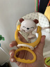 babycare小熊餐台摇铃婴儿玩具新生儿满月节日礼物安抚手摇铃黄白色 实拍图