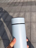 304不锈钢智能温显保温杯500ml测温小容量便携带显示茶水分离水杯 可替换电池显示【天空蓝】 实拍图