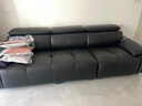 卡尔适黑色真皮沙发客厅2026新款小户型调节大象耳朵意式直排沙发花弄影 2.8米多人位（头靠可调节） 【旗舰版·云端坐感】2.8mm加厚半青头层牛皮 实拍图