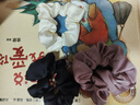 【法式优雅】缎面大肠发圈女ins简约复古头绳气质扎头发头绳 米白+黑色+粉色 3件套 实拍图