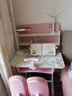 忆瞳儿童学习书桌椅套装 可升降带阅读书架多功能课桌椅家用写字桌 粉熊-环保抗醛【三层大书架】 实拍图