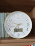 Timess电波钟自动对时挂钟客厅钟表2026新款温度日历时钟表挂墙25cm 实拍图