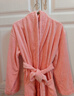 洁丽雅（Grace）加厚平纹浴袍 吸水可穿可裹浴巾 家用情侣保暖浴裙柔软浴衣 粉色 实拍图