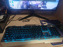 狼蛛（AULA）真机械手感键盘鼠标套装有线背光键盘电竞游戏专用笔记本台式电脑办公键鼠耳机三件套 金属灰【单键盘】冰蓝光 实拍图