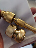华厦金牛全铜洗衣机水龙头转接头四分洗车奶嘴水管软管快速通水接头配件 A16全铜4分通水接 实拍图