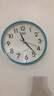 康巴丝（Compas）挂钟 静音简约钟表客厅石英钟表挂墙时钟 c2855 蓝色 26cm 实拍图