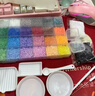 离草拼豆豆手工diy套装拼豆工具全套带熨斗mard融合豆儿童手工制作材料包  48色 实拍图