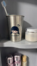 范爷家问号男孩女孩2个加厚防摔不锈钢情侣牙刷杯学生漱口杯创意洗漱杯 实拍图