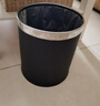 本迪压圈垃圾桶10L大号黑色酒店带内桶双层皮革塑料压圈垃圾桶 实拍图