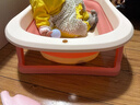 劳可里尼（NOCOLLINY）婴儿洗澡盆可折叠 儿童浴盆大号可坐可躺 宝宝洗澡桶新生儿童用品 【数显感温-送货上门】樱花粉 实拍图