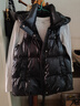 鸭鸭（YAYA）羽绒马甲女外穿秋冬新款情侣男女同款连帽马夹背心羽绒服外套 黑色 M /160(建议100-115斤) 实拍图