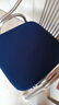 记忆棉坐垫椅子椅垫办公室久坐学生教室屁股垫板凳子餐椅座垫座椅 藏青【绒布】防滑绑带可拆卸布套 45*45*4cm（大号） 实拍图