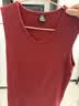 简束 背心男夏纯色棉质v领宽肩运动背心修身紧身打底汗衫男士无袖t恤 枣红色 L (63kg左右) 实拍图