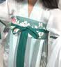 汉服女春夏季唐制对襟上衣齐胸襦裙印花大袖衫中国风古装演出服 绿色上衣+下裙（送肩带） L （120-150斤） 实拍图