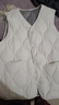 秋冬轻薄上衣棉马甲背心宽松新款大码女装保暖外穿显瘦内搭马夹女 米白色 【条纹内里】 3XL 【建议110-125斤】 实拍图