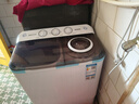 奥克斯（AUX）洗衣机半自动家用双缸双桶大容量小型租房宿舍波轮双杠强力去污省水电 7.5公斤【洗4.5+脱3+终生联保】黑色 双缸 实拍图