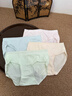 宝娜斯女士内裤【4条装】7A抑菌纯棉底裆三角内裤女无痕中腰女式内裤 实拍图