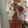 红豆居家【秋上新】女士秋冬加绒加厚保暖甜美印花睡衣女珊瑚绒家居服 实拍图