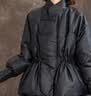 齐黛（QUEDIT）品牌鹅绒服女官方店正品2025冬季新中式漂亮妈妈羽绒服短外套 玄青 XL /推荐125-140斤 晒单实拍图