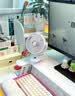 Rtako【16℃冷风直吹】桌面小风扇宿舍办公超静音小型夹式床上家用制冷usb充电超长续 白【基础插电款】冷风循环丨冰爽全身 实拍图
