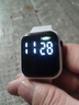 其他品牌高颜值LED手表时尚方形学生科技感超强夜光数字个性运动 白色 实拍图