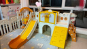 佟年萌乐儿童滑滑梯室内家用2至10岁宝宝滑梯秋千二合一攀爬架多功能乐园 橘小神童组合加攀爬+画板过道 无规格 实拍图