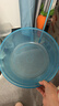 加厚透明塑料盆洗菜盆家用宝宝成人洗衣洗脚沐浴盆小盆子洗脸盆 蓝色 大号（直径30cm） 实拍图