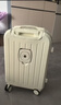袋鼠（KANGAROO）多功能行李箱男女高颜值结实耐用学生旅行万向轮拉杆箱密码锁皮箱 奶白色【多功能加厚抗摔】 22英寸 【短途旅游】 实拍图