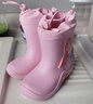 牧萌儿童雨鞋男童女童防水立体宝宝防滑耐磨卡通雨靴 粉色独角兽 19码 实拍图
