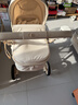 ANGI BABY婴儿推车可坐可躺婴儿车轻便折叠新生儿减震高景观双向儿童手推车 星釉流光白【全新升级】PU橡胶轮 实拍图