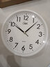 康巴丝（Compas）挂钟客厅静音走时简约石英钟表挂墙时钟 c2855 白色 26cm直径 实拍图