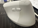 罗技（Logitech）Lift人体工学鼠标 垂直鼠标 小手鼠标 无线蓝牙鼠标 3台设备秒切换 带Logi Bolt接收器 白色 实拍图