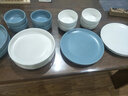 博为 饭碗面碗汤碗沙拉碗菜盘西餐盘碟子汤匙碗碟餐具套装陶瓷碗盘子 深盘8.2寸-白色 实拍图