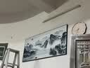 奥瀚新中式客厅装饰画山水画2026新款沙发背景墙挂画一整幅大气墙壁画 JD32545流水生财 140*60cm 质感油画布加厚铝合金黑框 实拍图