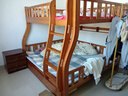 临稚胡桃木 儿童上下床实木高低床双层床上下铺床两层木床子母床 爬梯款 上铺宽1.6米下铺宽1.8米 实拍图