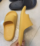朴西新款EVA踩屎感厚底拖鞋女士居家室内情侣拖鞋男 黄色 39-40 实拍图