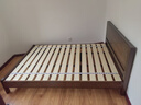 洛亚妮【24H云仓闪发】实木床100％纯实木1.5米单人床原木风主卧双人床 胡桃色床+5cm床垫 1.5米*2米 实拍图