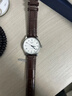 积优（JEAYOU）浪琴名匠表带真皮优原装手表带男士代用浪琴八针月相四针康卡斯博雅律雅瑰丽女先行者优原厂牛皮 【白线】棕色 表耳20mm，表扣18mm 针扣 实拍图