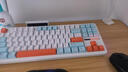 狼蛛（AULA）F87ProV2客制化无线机械键盘电竞游戏专用  蓝牙/2.4G/有线三模连接gasket全键热插拔办公键盘87键 F87ProV2大宗师版【焦糖拿铁轴】黑色雾透 实拍图