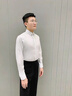 回力衬衫男春秋季纯色休闲长袖衬衫商务百搭白衬衣男 白色 XL 实拍图