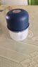 绞肉机小型打蒜器家用绞蒜切蒜器多功能辅食料理机电动蒜泥神器蒜蓉机自动切菜机压蒜器 宝蓝色- 0.26L （升级大电机） 实拍图