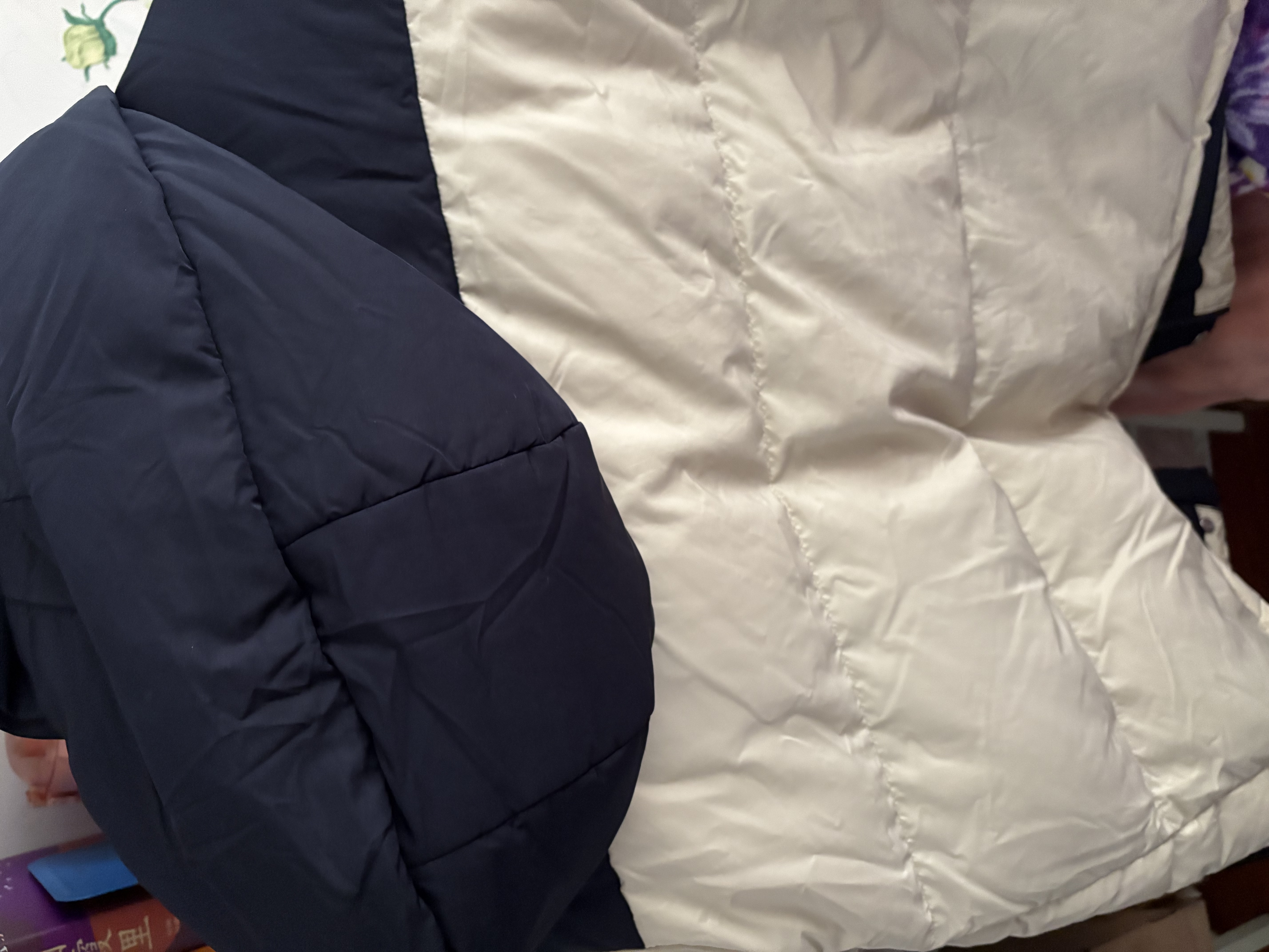 德玛纳【雪霁恋冬】冬季保暖90鸭绒连帽防风立领撞色字母羽绒服女外套 实拍图
