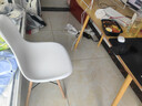 格田彩电脑椅子靠背书房椅餐厅椅洽谈椅实木办公椅休闲椅培训椅子吧台椅 白色+进口榉木腿 实拍图