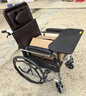 鱼跃(yuwell)手动轮椅车H059B老人半躺护理型带坐便椅餐板钢管可折叠 实拍图