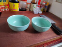 苏氏陶瓷青瓷釉陶瓷碗花开富贵米饭碗汤碗6件套装餐具 实拍图