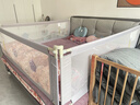 宝之轩床围栏床上护栏婴儿童床挡板宝宝防摔护栏垂直升降 【无缝设计】皇冠熊 2.2m 单面装 实拍图