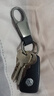 中邦（JOBON）汽车钥匙扣男士腰挂简约钥匙链圈挂件锁匙扣刻字定制号码防丢正品 028黑色（不刻字） 实拍图
